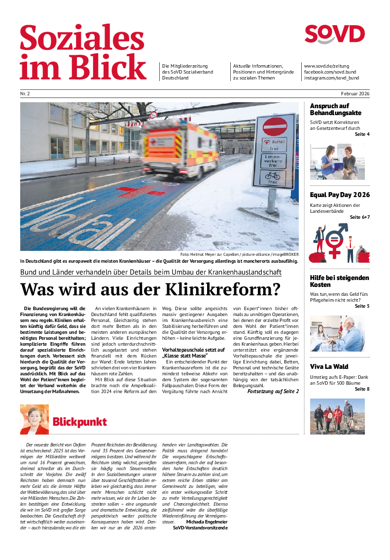 SoVD-Zeitung 02/2026 (Mitteldeutschland, Mecklenburg-Vorpommern) SoVD-Zeitung 02/2026 (Mitteldeutschland, Mecklenburg-Vorpommern)